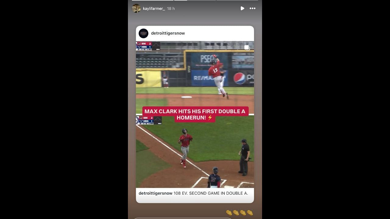 Screenshot of Kayli Farmer's Instagram Story (Image from - Instagram.com/@kaylifarmer_ IG Stories)